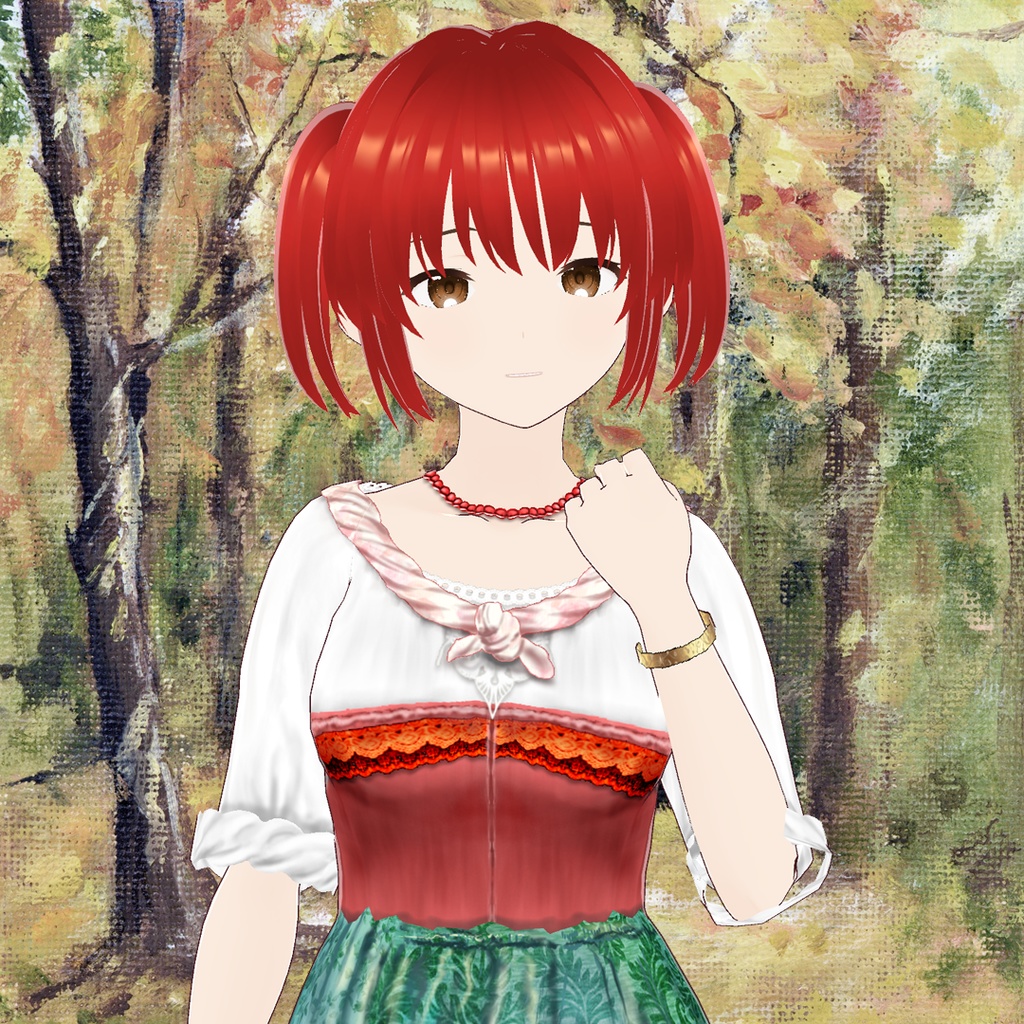 【VRoid】西洋絵画風衣裳セット・ヴェネツィアの花売り娘