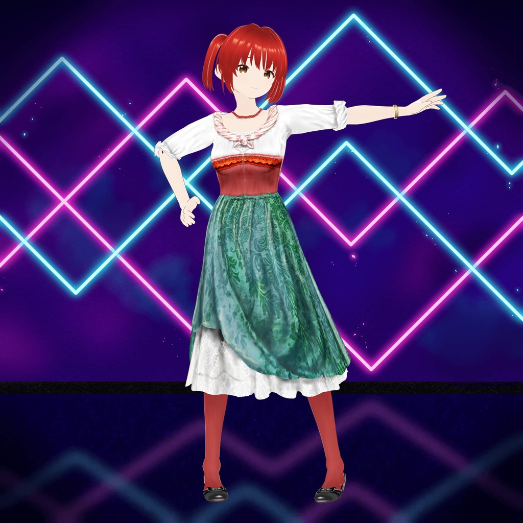 【VRoid】西洋絵画風衣裳セット・ヴェネツィアの花売り娘