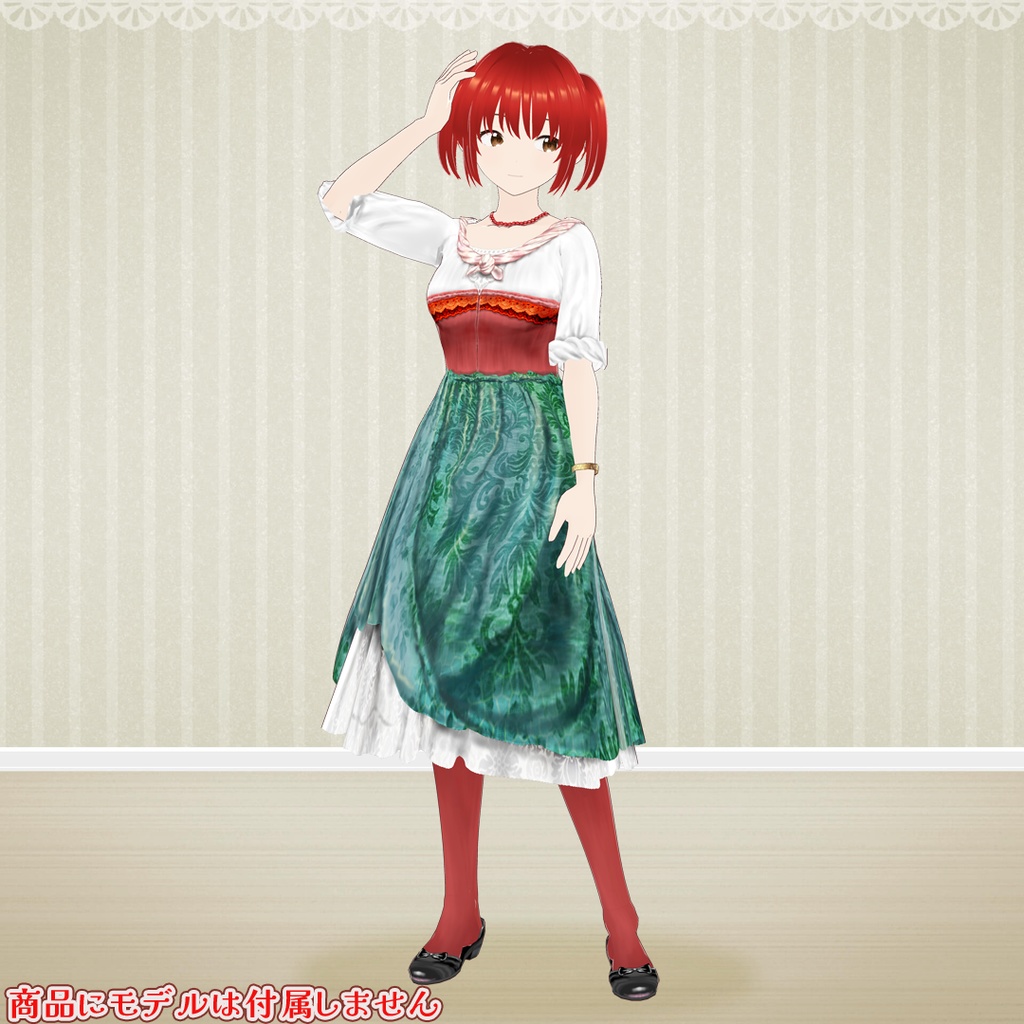 【VRoid】西洋絵画風衣裳セット・ヴェネツィアの花売り娘