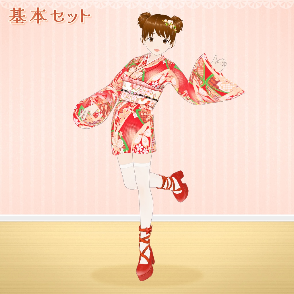 【VRoid】大正ロマン風衣裳セット