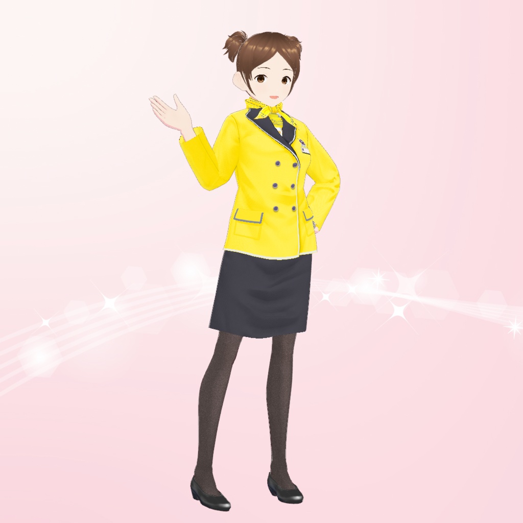 【VRoid】キャビンアテンダント制服セット