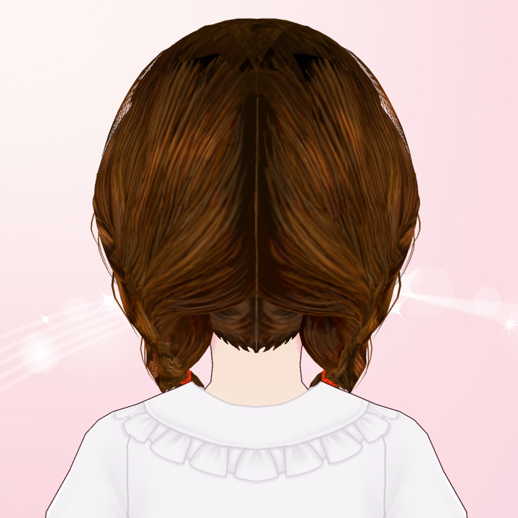 【VRoid】三つ編みおさげ・ヘアメイクセット