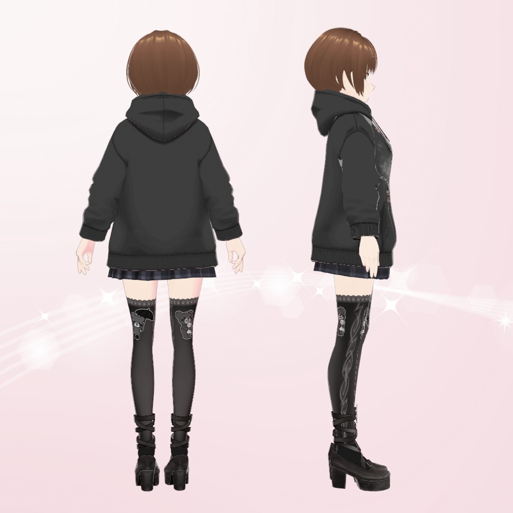 【VRoid】サブカル系病みかわコーデセット Subcultural Sickly Cute Coordinate set