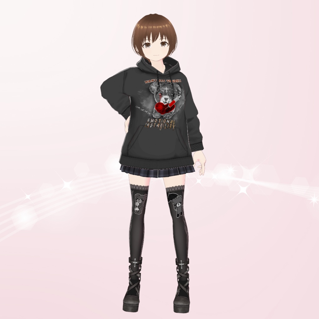 【VRoid】サブカル系病みかわコーデセット Subcultural Sickly Cute Coordinate set