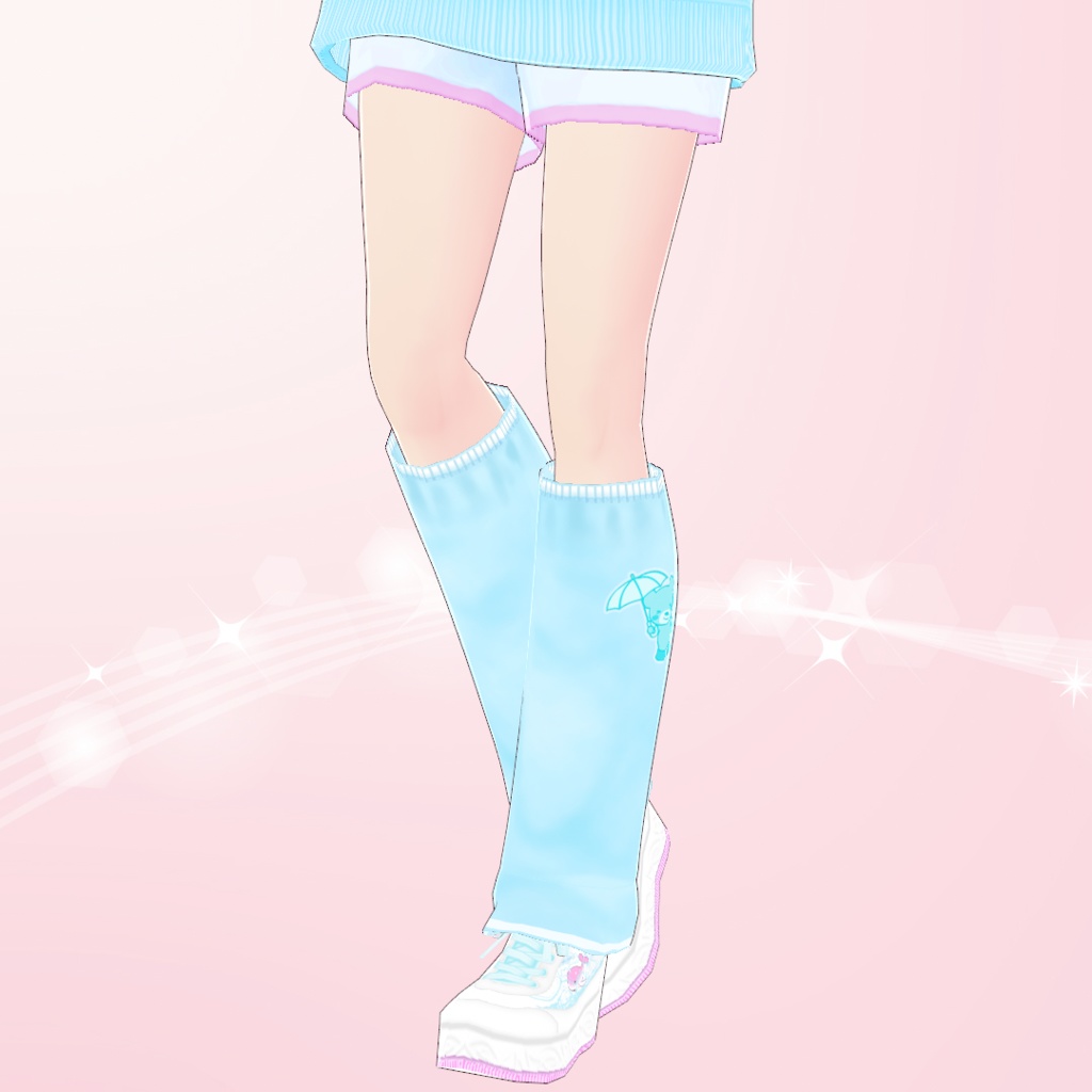 【VRoid】サブカル系水色コーデセット Subcultural Light Blue Coordinate set