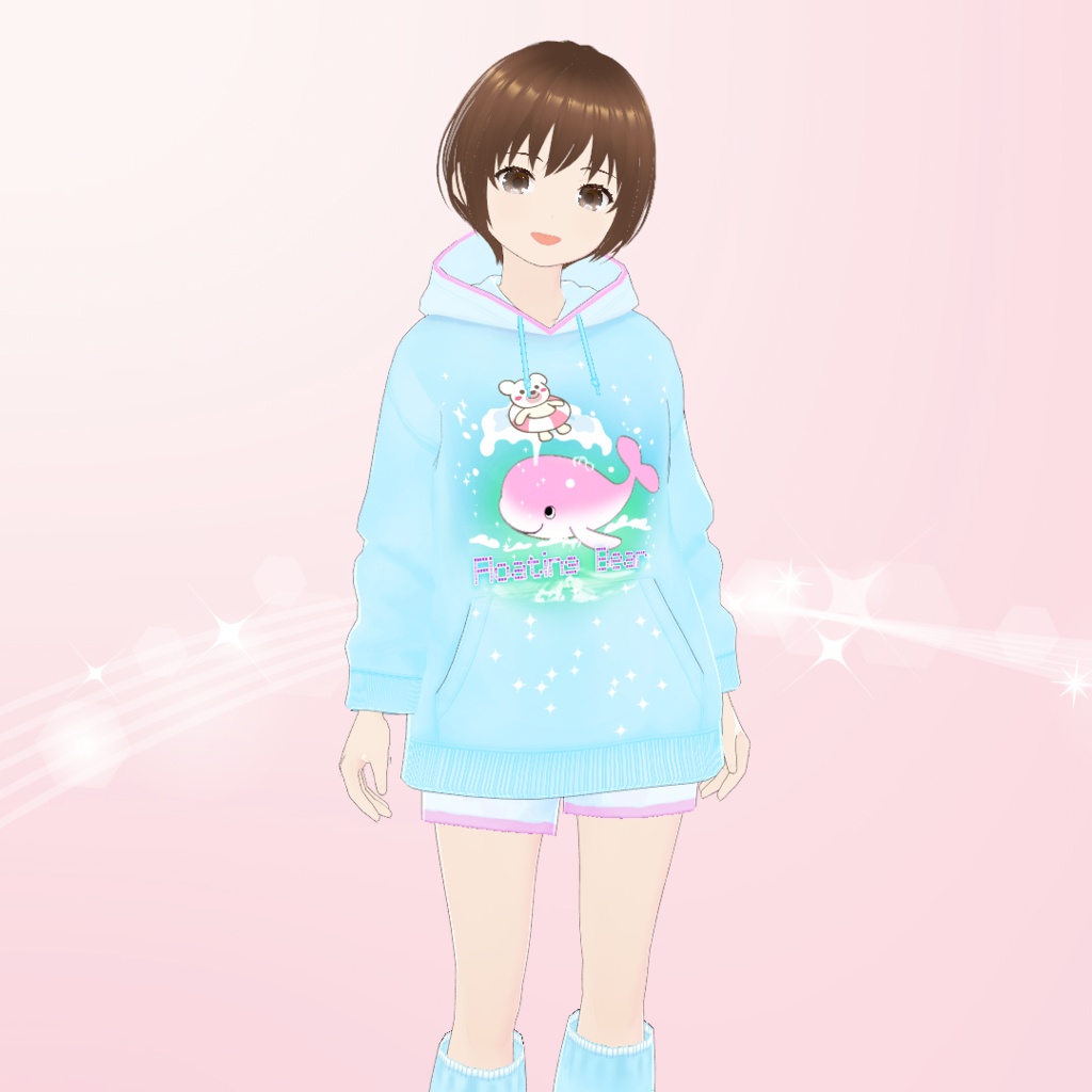 【VRoid】サブカル系水色コーデセット Subcultural Light Blue Coordinate set