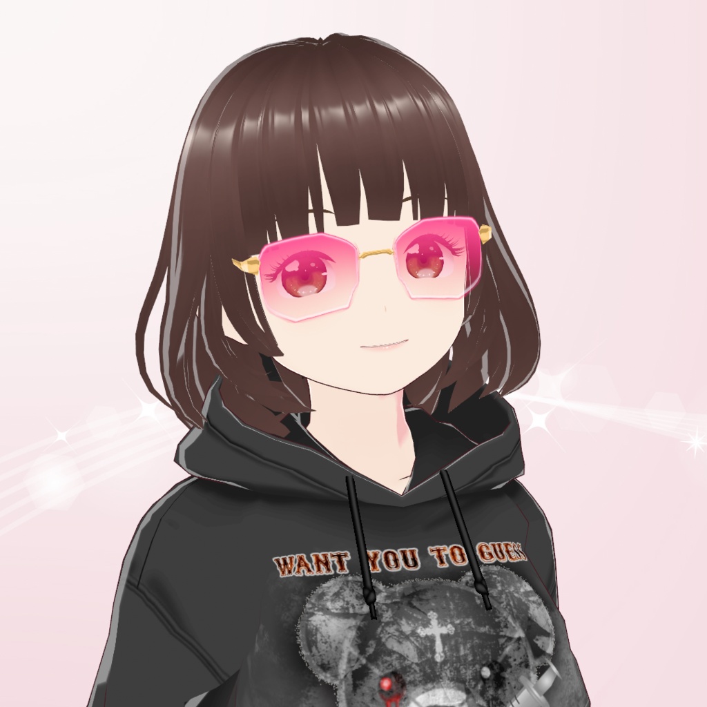 【VRoid】リムレスカラーサングラス Rimless Colored Sunglasses