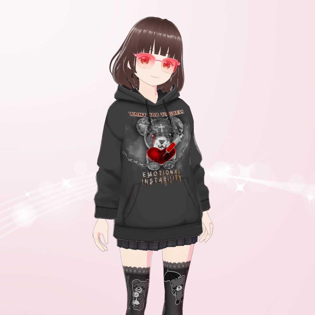 【VRoid】リムレスカラーサングラス Rimless Colored Sunglasses