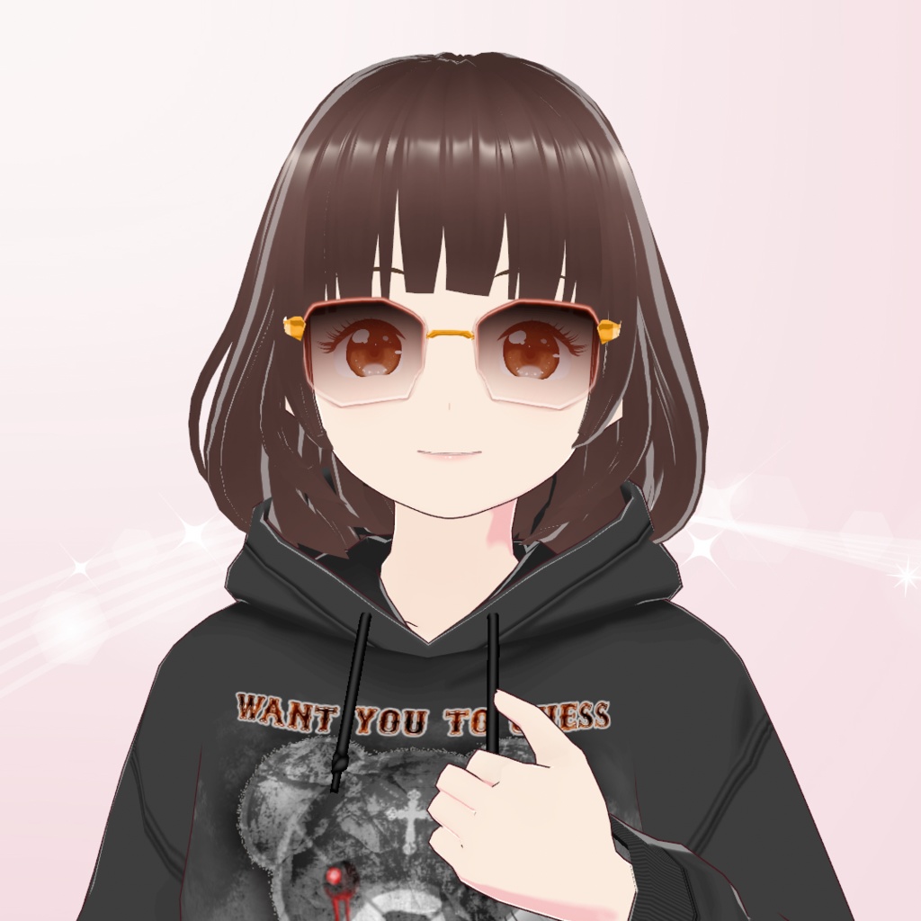 【VRoid】リムレスカラーサングラス Rimless Colored Sunglasses