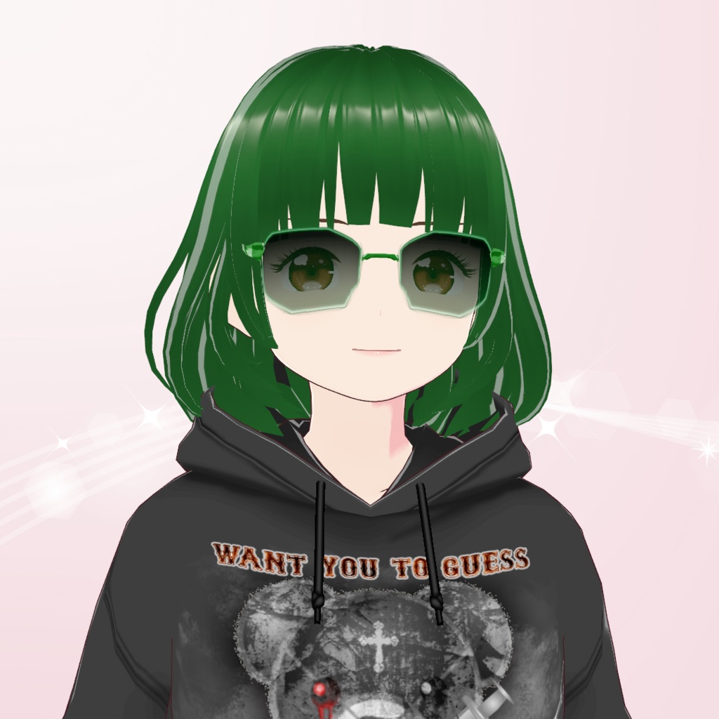 【VRoid】リムレスカラーサングラス Rimless Colored Sunglasses