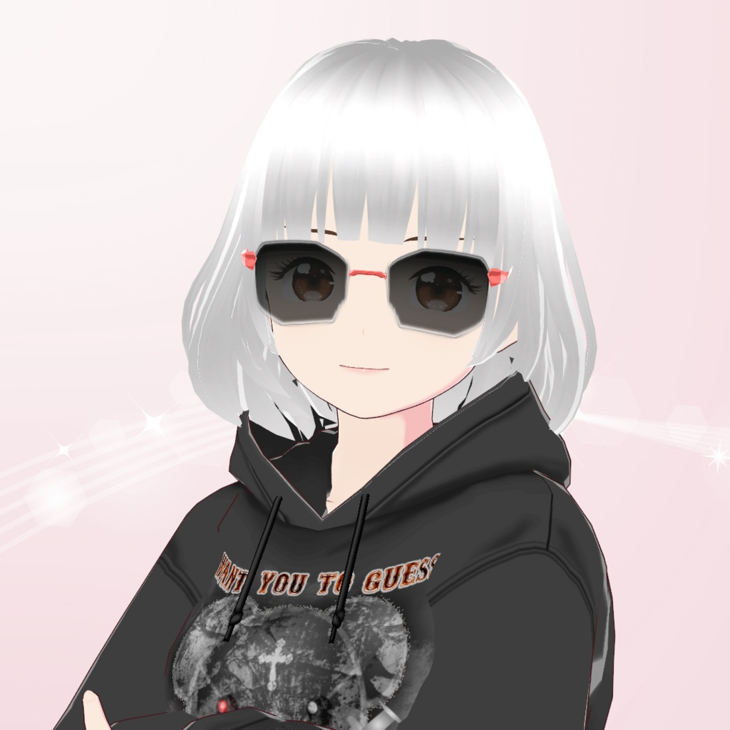 【VRoid】リムレスカラーサングラス Rimless Colored Sunglasses