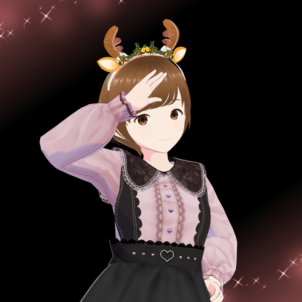【VRoid】トナカイのカチューシャ (Reindeer catsuit)