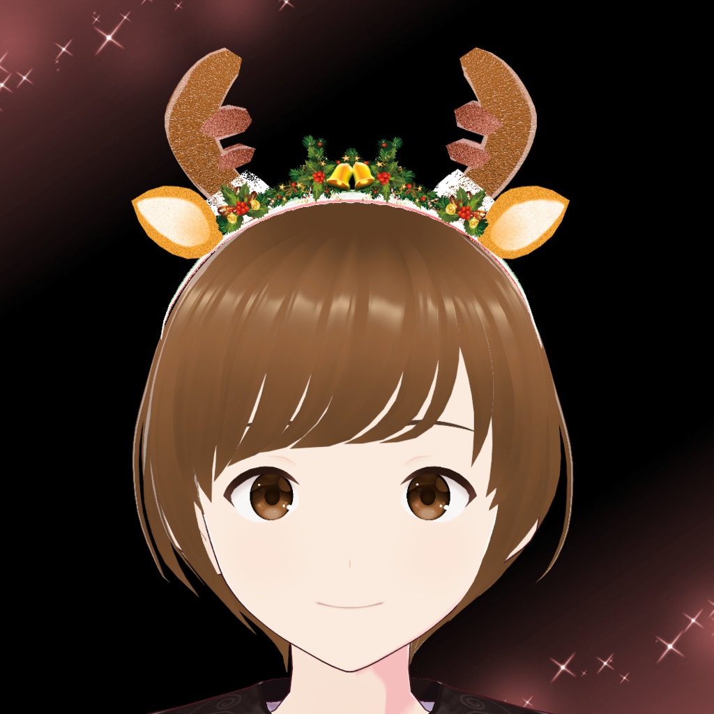 【VRoid】トナカイのカチューシャ (Reindeer catsuit)