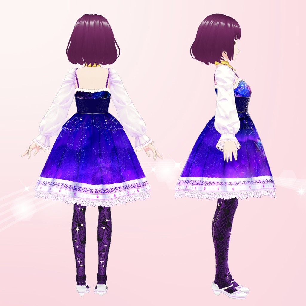 【VRoid】星空のファンタジードレス