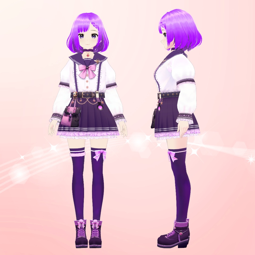 【VRoid】パステルドリームセーラー服