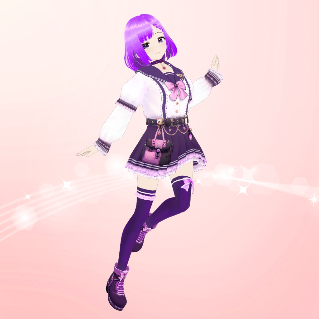 【VRoid】パステルドリームセーラー服