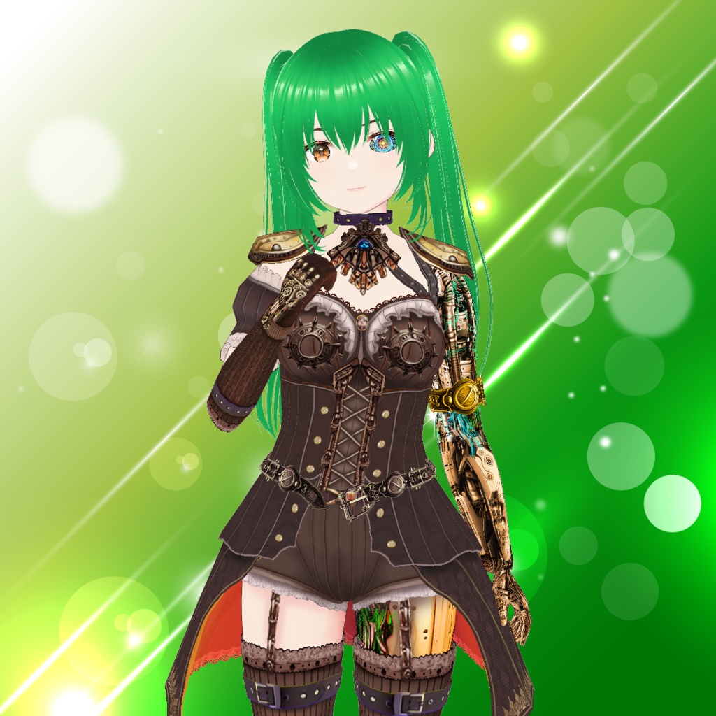 【VRoid】機械少女・スチームパンク転生セット