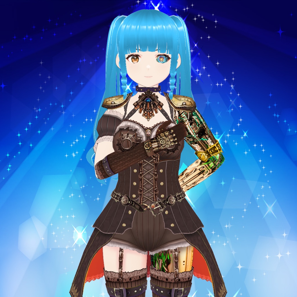 【VRoid】機械少女・スチームパンク転生セット