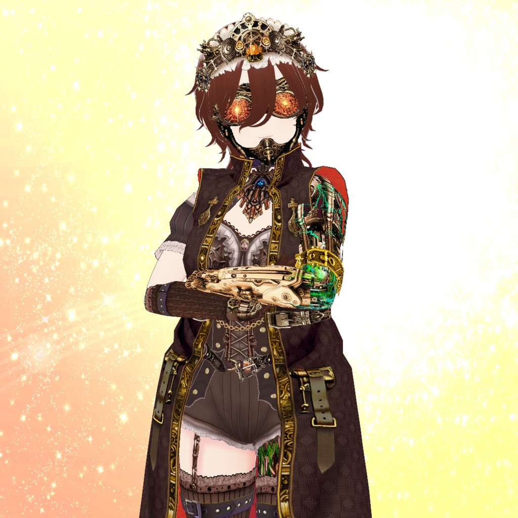 【VRoid】機械少女・スチームパンク転生セット