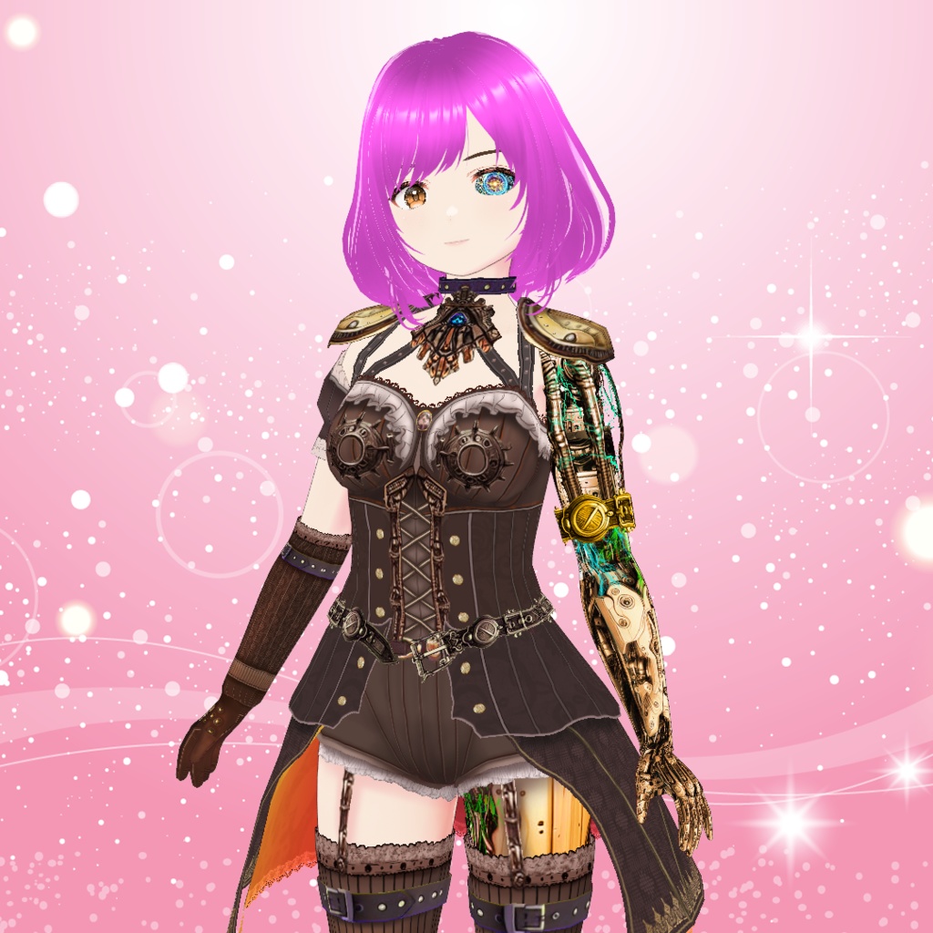 【VRoid】機械少女・スチームパンク転生セット