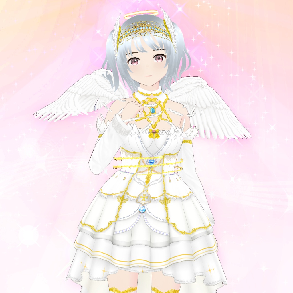 【VRoid】エーテリアル・ガーディアン・エンジェル(天空の守護天使)衣装セット