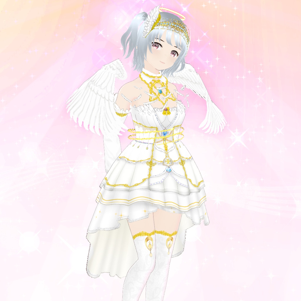 【VRoid】エーテリアル・ガーディアン・エンジェル(天空の守護天使)衣装セット
