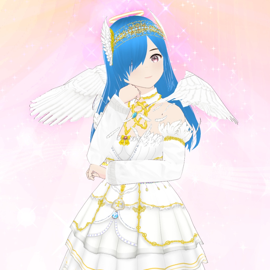 【VRoid】エーテリアル・ガーディアン・エンジェル(天空の守護天使)衣装セット