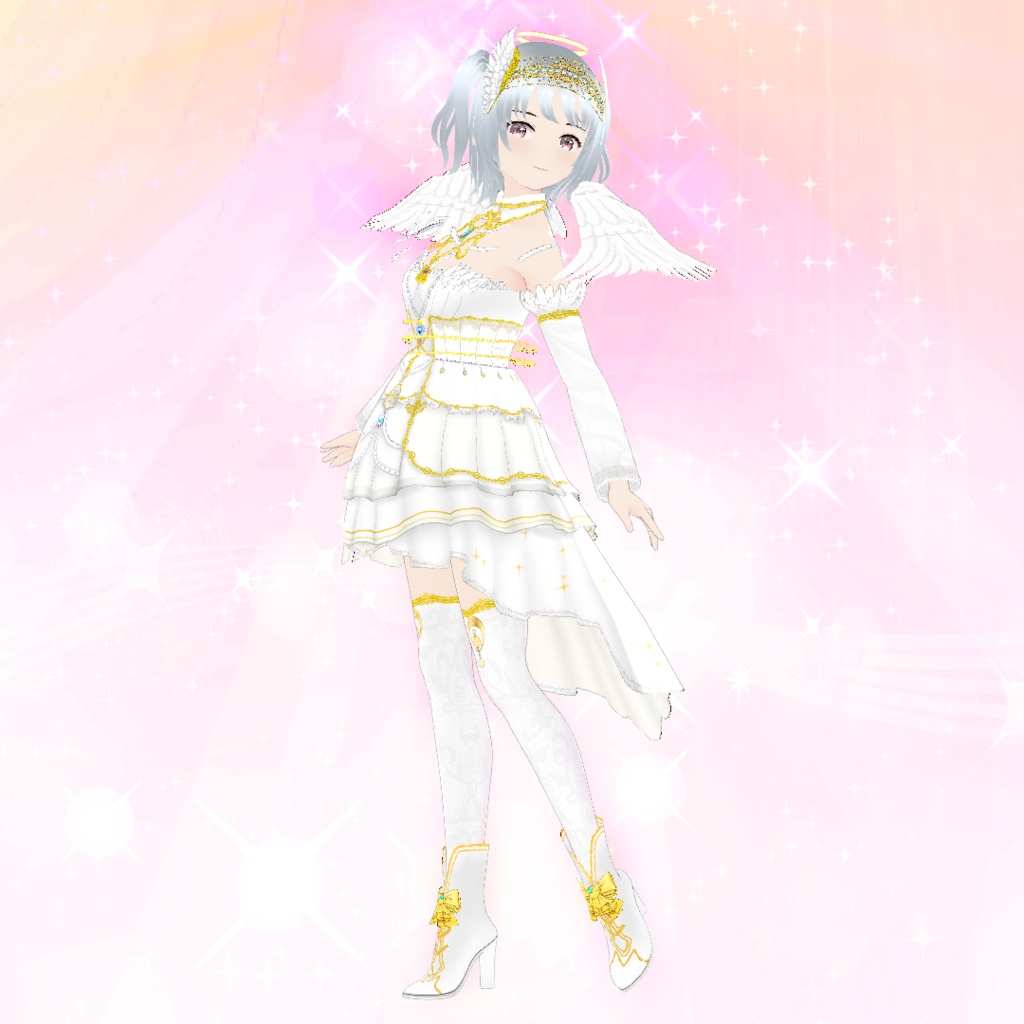 【VRoid】エーテリアル・ガーディアン・エンジェル(天空の守護天使)衣装セット