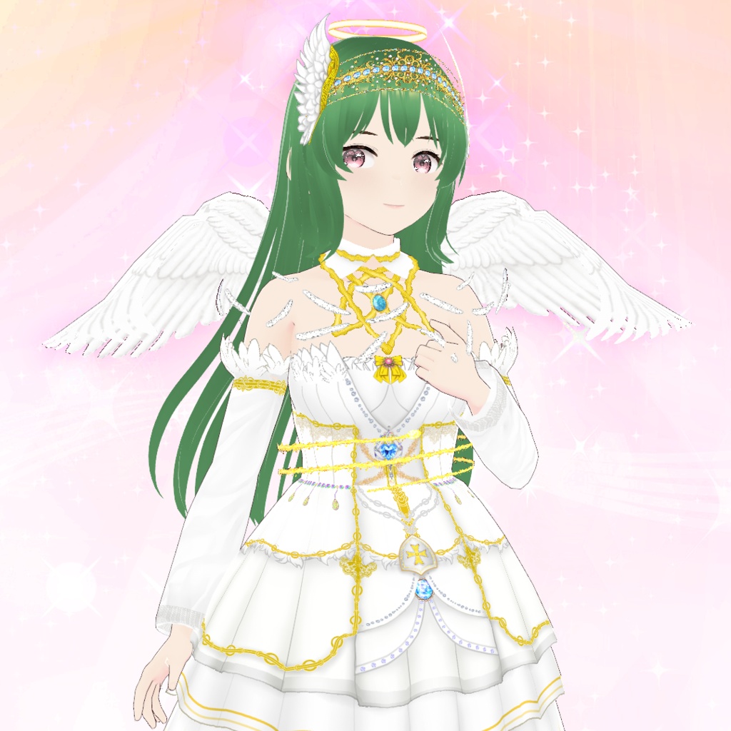 【VRoid】エーテリアル・ガーディアン・エンジェル(天空の守護天使)衣装セット