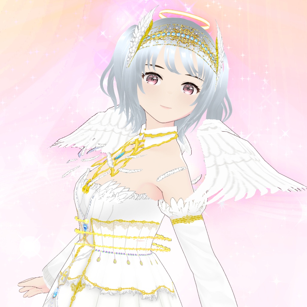 【VRoid】エーテリアル・ガーディアン・エンジェル(天空の守護天使)衣装セット