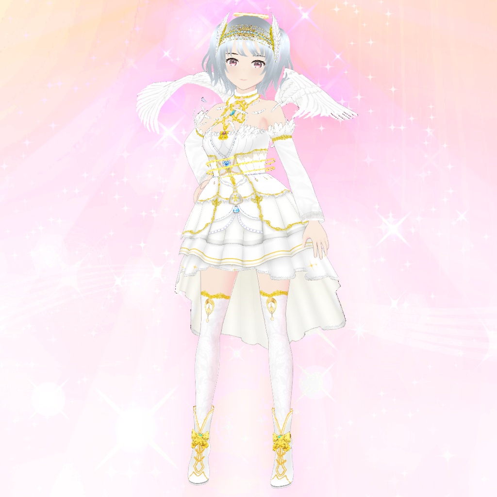 【VRoid】エーテリアル・ガーディアン・エンジェル(天空の守護天使)衣装セット
