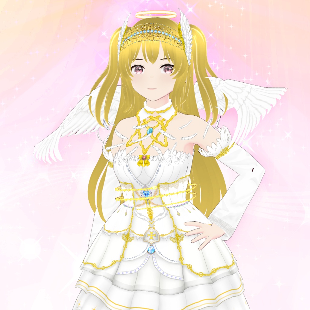 【VRoid】エーテリアル・ガーディアン・エンジェル(天空の守護天使)衣装セット