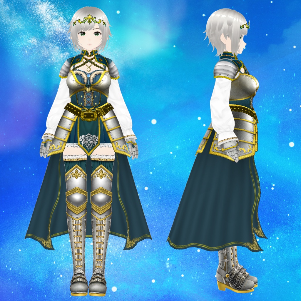 【VRoid】天翔の騎士・月華アーマードレス