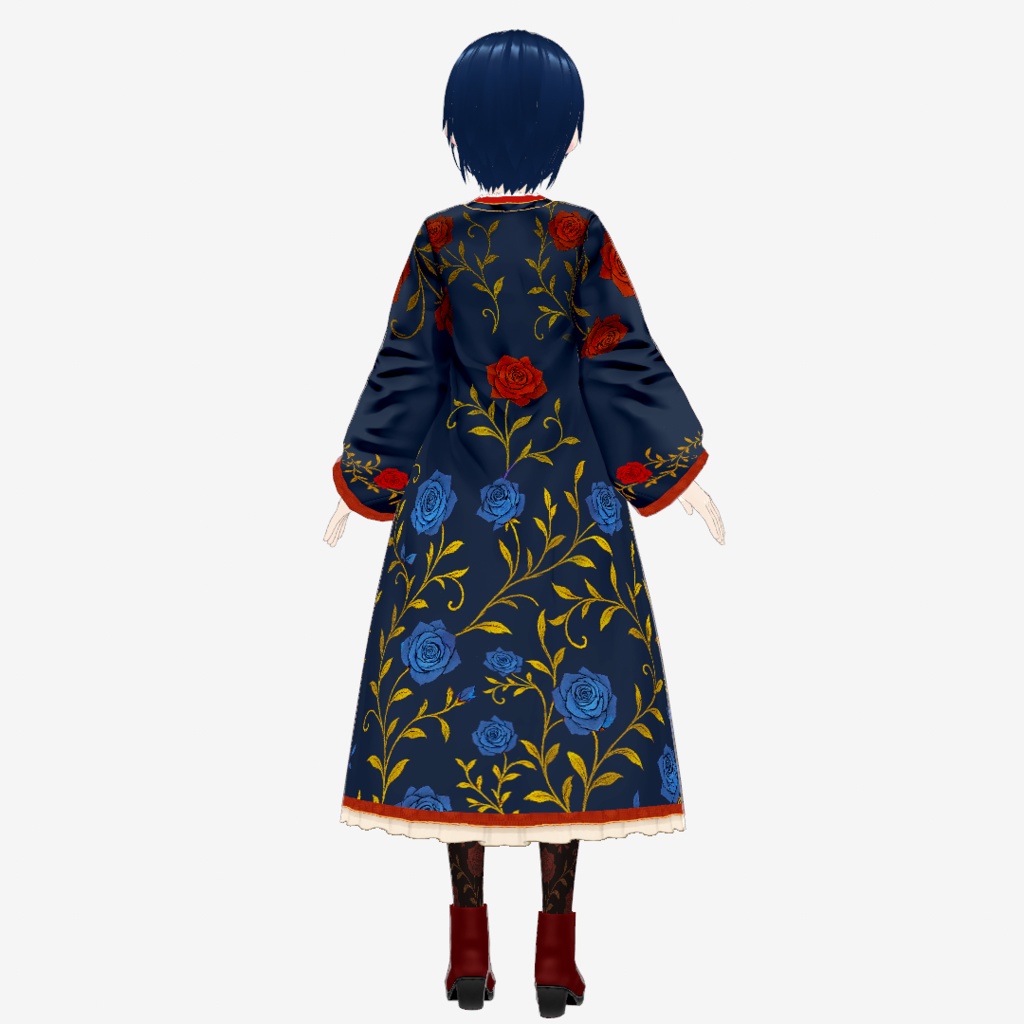 【VRoid】幻想衣装セット・宵ノ薔薇(よいのばら)