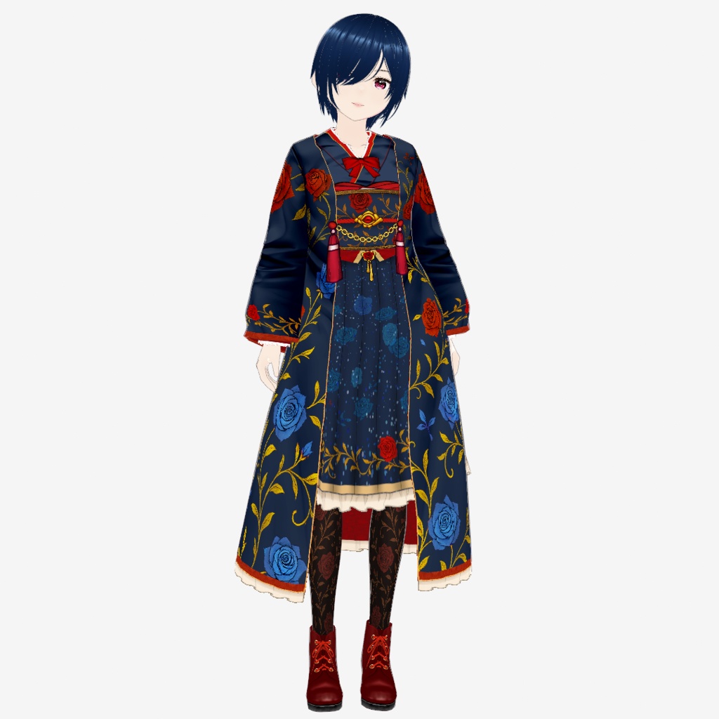 【VRoid】幻想衣装セット・宵ノ薔薇(よいのばら)