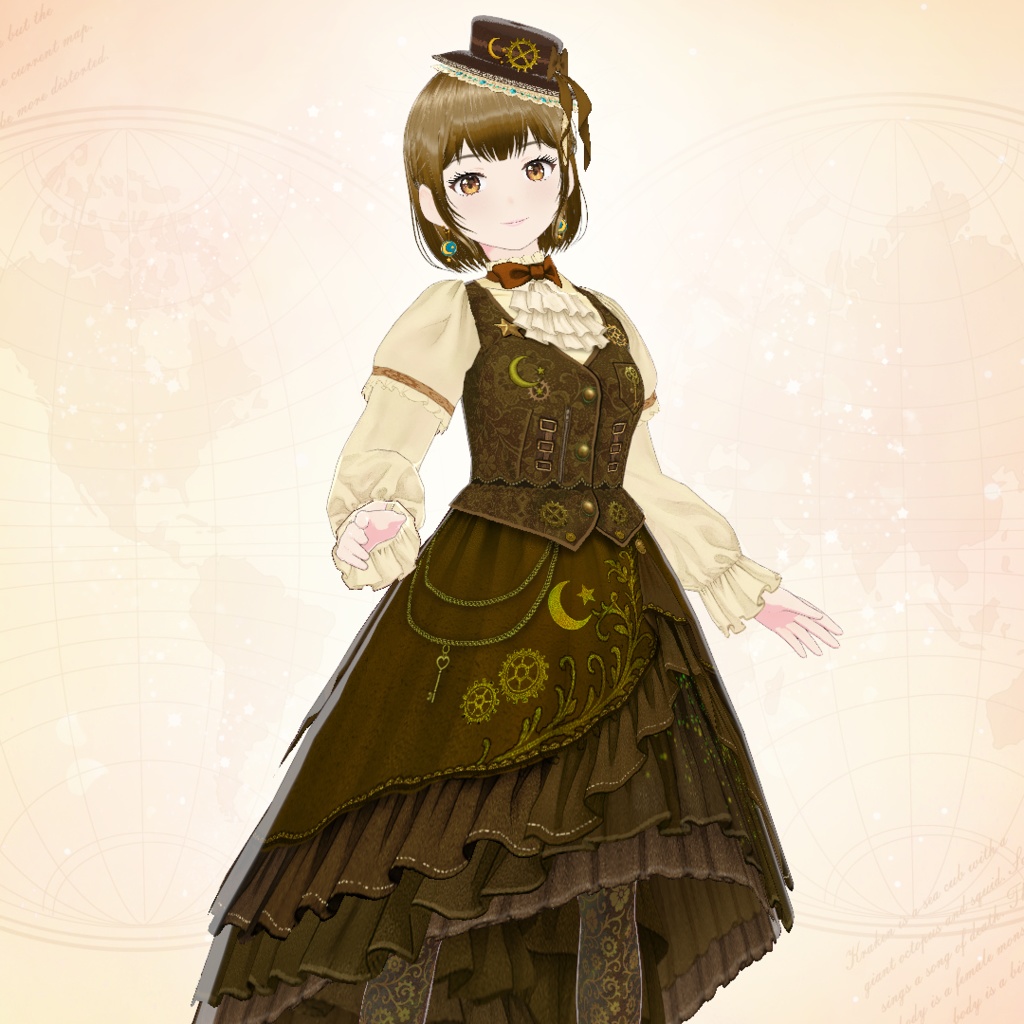 【VRoid】クラシカル・スチームパンク衣装ショコラ・オートマタ