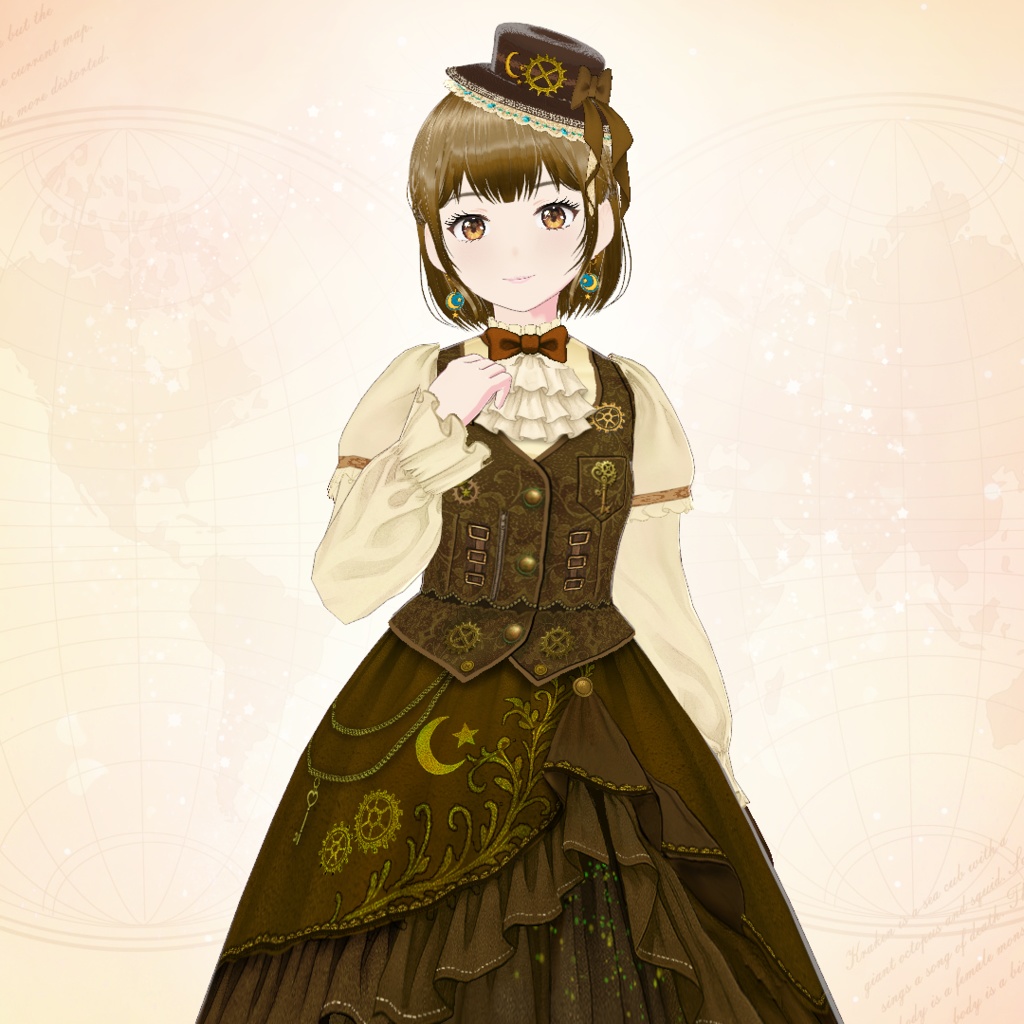 【VRoid】クラシカル・スチームパンク衣装ショコラ・オートマタ