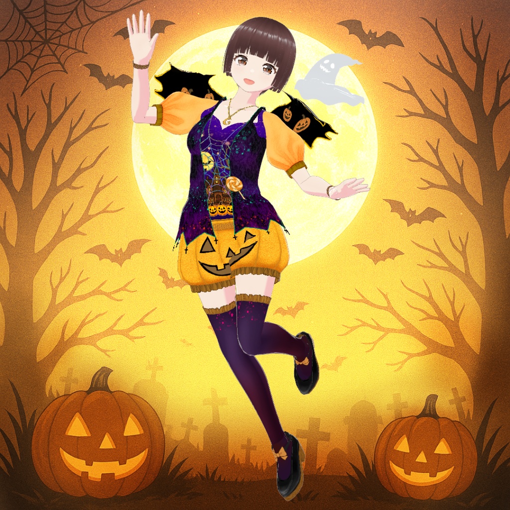 【VRoid】ハロウィン衣装 パンプキン・パレード