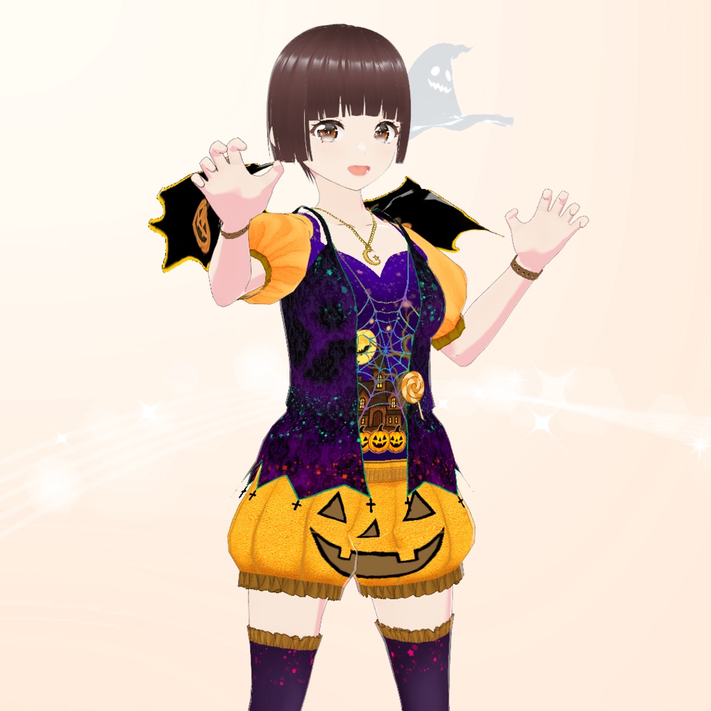 【VRoid】ハロウィン衣装 パンプキン・パレード