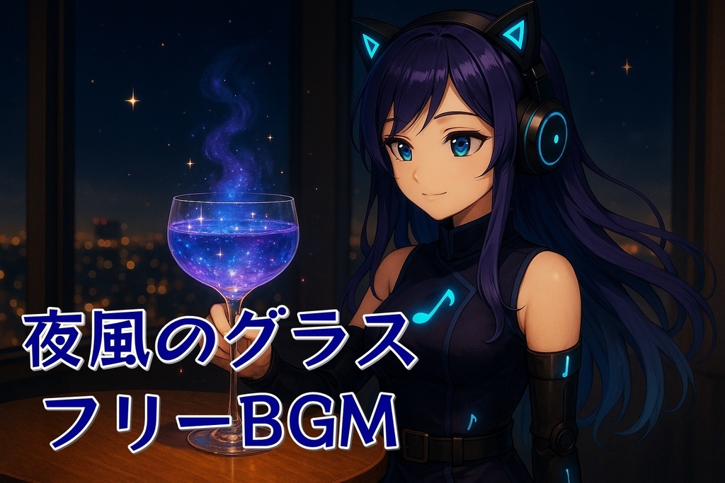 【フリーBGM】夜風のグラス