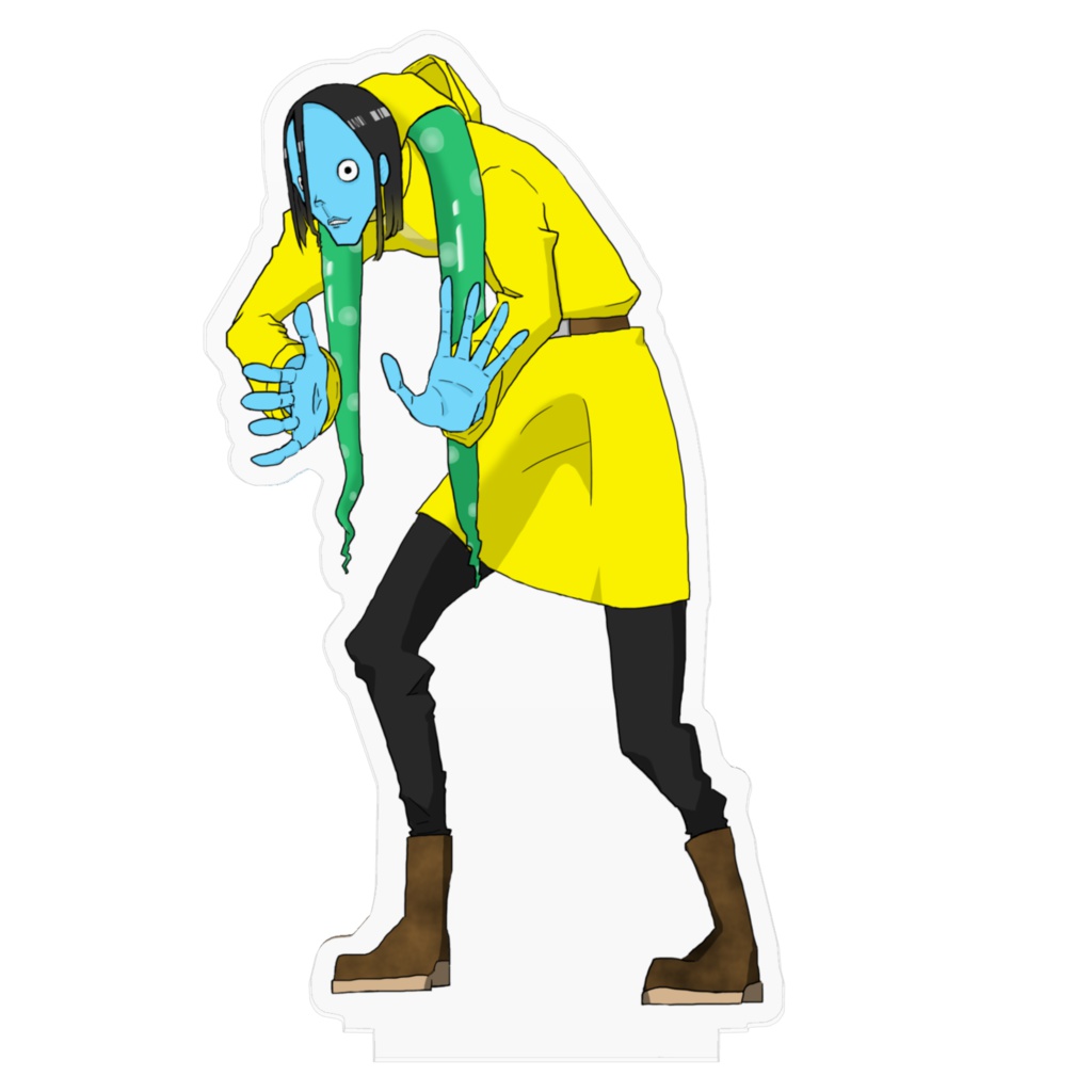 たこいか 奴はすぐ後ろにアクリルフィギュア