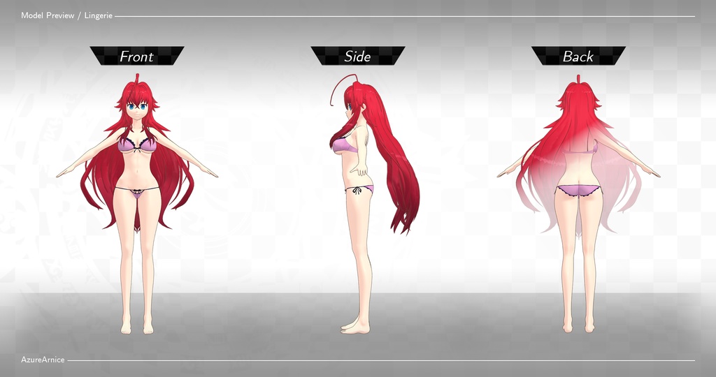Highschool DxD - Rias Gremory MMD Model