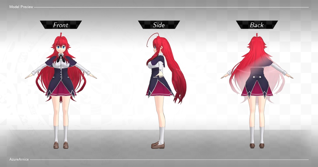 Highschool DxD - Rias Gremory MMD Model