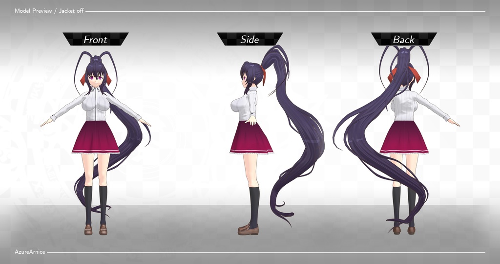 Highschool DxD - Akeno Himejima MMD Model