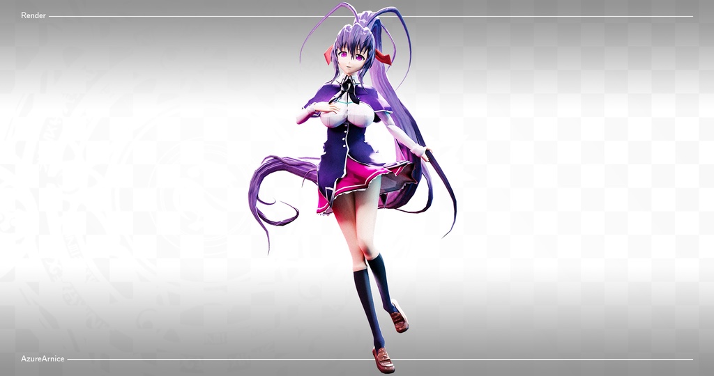 Highschool DxD - Akeno Himejima MMD Model