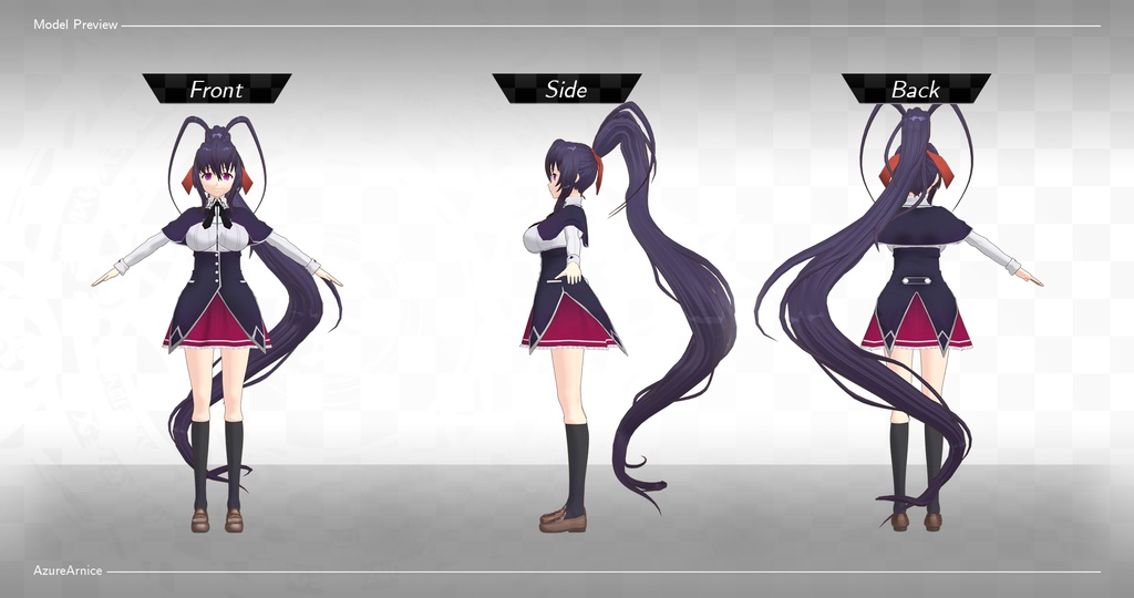 Highschool DxD - Akeno Himejima MMD Model