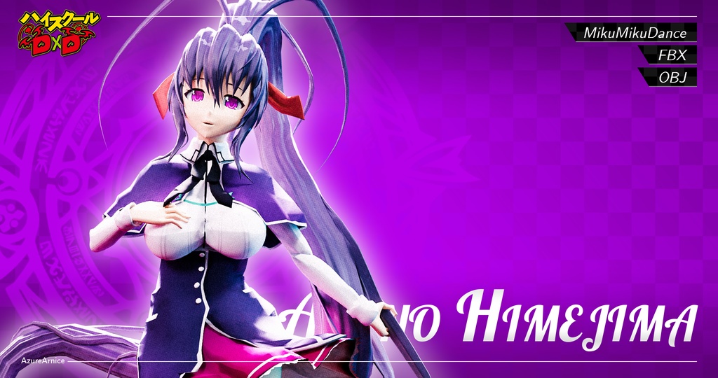 Highschool DxD - Akeno Himejima MMD Model