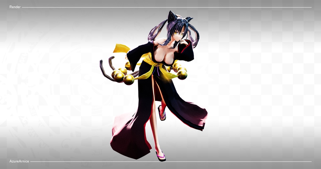 Highschool DxD - Kuroka Toujou MMD Model