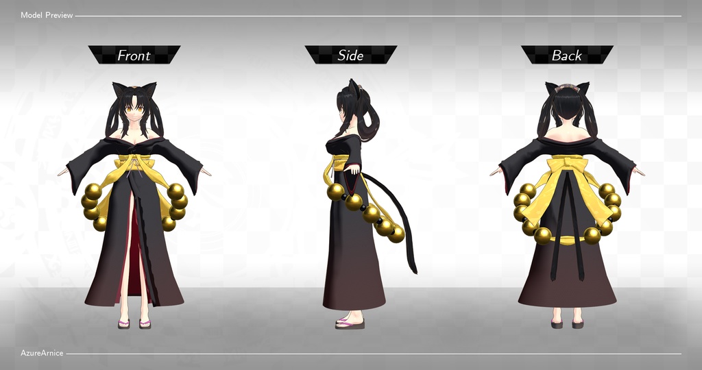 Highschool DxD - Kuroka Toujou MMD Model