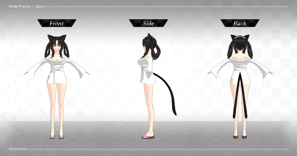 Highschool DxD - Kuroka Toujou MMD Model